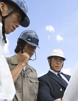 建物が完成するまでに係る全ての関係者が現場状況を写真やデータで同時に共有できる仕組み